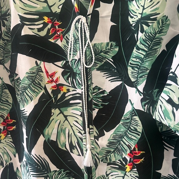 $150 NWT Rachel Zoe Palm Print Duster Kimono Swim Cover Up - Picture 4 of 6